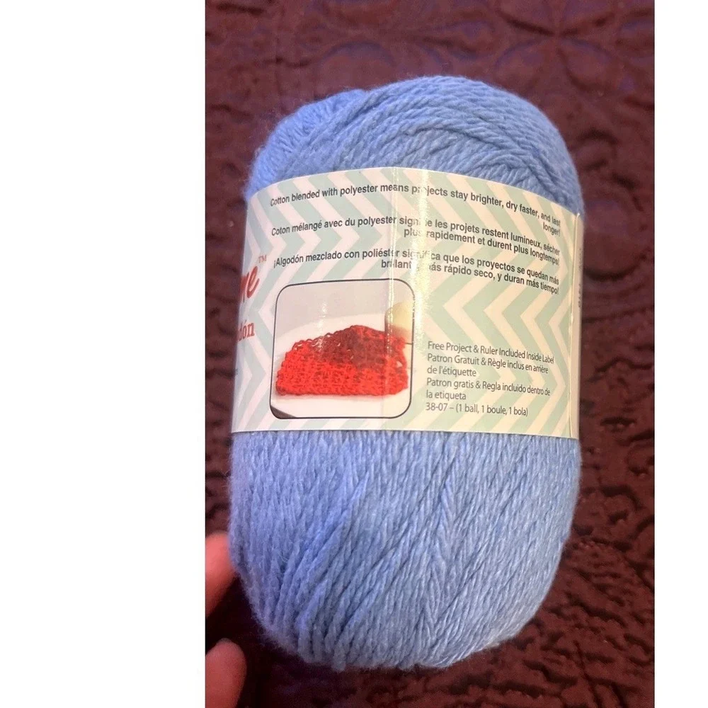 New Vintage Mary Maxim Daisy Doodle crochet towel topper kit, No. 20698 Blue USA